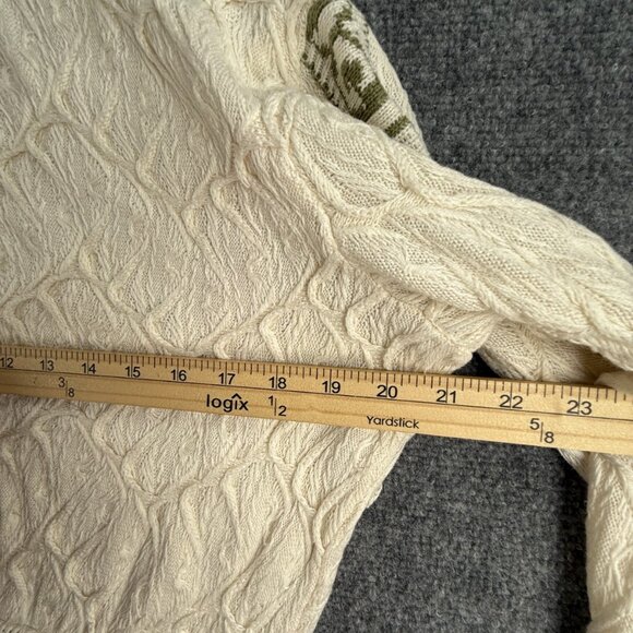 COOGI Australia Sweater Women White Crop Knit Pullover Sleeve Logos Short XL - Picture 8 of 16